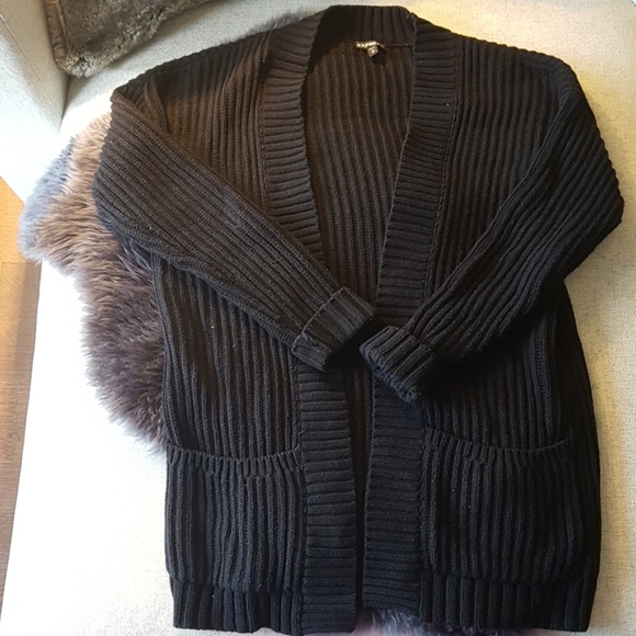 Express Sweaters - Long black cardigan